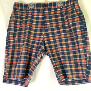 Adidas men’s plaid walking shorts  SZ  34